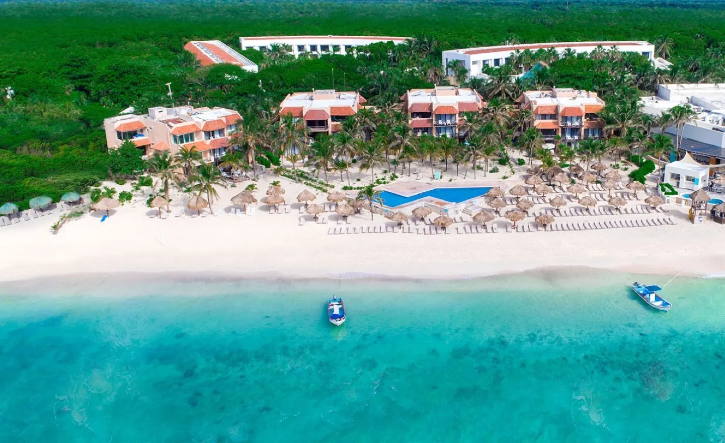 Aerial view of the hotel
